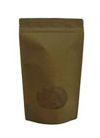 16 oz. Kraft Paper/Poly Stand Up Zip Pouch w/ Window