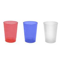 Party Essentials N102027 Hard Plastic Tumbler P arty Cups, Red/White/Blue
