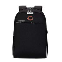 Unisex Laptop Backpack with USB Charging Port, Waterproof and Anti-Theft - Pick Chicago Bears