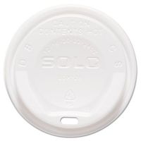 SOLO Cup Company Gourmet Dome Sip-Through Lid, 12-24oz Cups, White - Includes 12 packs of 125 each.