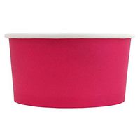 [50 Count] Pink Paper Ice Cream Cups - 6 oz Eco-Friendly Dessert Containers - Perfect For Your Yummy Foods! Many Colors & Sizes - Frozen Dessert Supplies