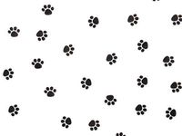 Black Paws"PAW Print" Tissue Paper for Gift Wrapping 15"x20" White Sheets (10)