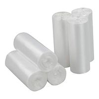 Ponpong 3 Gallon Clear Trash Bags Garbage Bags Dustbin Bags, 150 Bags/6 Rolls