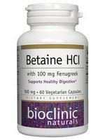 Bioclinic Naturals - Betaine HCL with Fenugreek 60 Veggie Capsules by Bioclinic Naturals