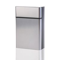 OULII Cigarette Case Aluminium Cigarette Box Metal Cigarette Protective Cover (Grey)