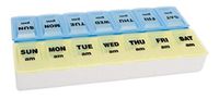 Apex Twice-A-Day Weekly Pill Organizer 1 ea (Color may vary) ( Pack of 6)