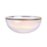 AXZHYX Bowl Japanese Style Colorful Glass Bowl Household Dish Phnom Penh Salad Bowl Dessert Bowl Breakfast Bowl - 2 Styles, 7 Sizes Hotel Tableware Home Noodles Boiled Fish Soup Bowl (Color : E)