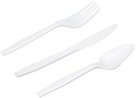 AmazonBasics Light-Weight Plastic Individually Wrapped Cutlery Kits - White, 500-Count