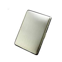 KALMAR Copper Cigarette Case, Thin Cigarette Case 9 Sticks, Personalized Creativity Moisture-Proof and Pressure-Resistant Portable Electroplating Brushed Cigarette Case, A, B, C, D Cigare