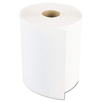 Boardwalk Hardwound Paper Towels, 8" x 800', One-Ply Bleached White - six rolls of paper towels.