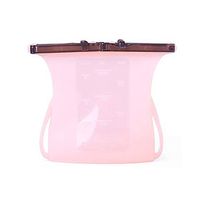 lzndeal Portable Silicone Food Storage Bag Freezer Bag， Food Storage Bags，Seal Food Containers， 1 Pcs Reusable Silicone Food Storage Bags Stand up Freezer Airtight Seal Food Containers