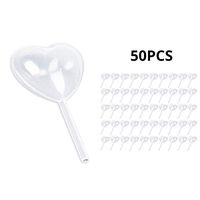 Fiesta 50pcs / Set 4ml Love Jam Dropper Ice Cream Jelly Milkshake Dropper Disposable Seasoning Straw Squeezed Saucer Cake Decoration: White