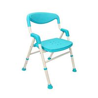 GJ-linyud Shower/Bath Stools Aluminum Alloy Anti-Slip Adjustable Height for Elderly Disabled Pregnant Women with Handle Backrest