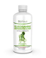 Bio Naturals Liquid Glucosamine Chondroitin MSM Pharmaceutical Grade Supplement with Hyaluronic Acid and Muscle Comfort Blend - Advanced Joint Support & Pain Relief for Back, Hands & Knees - 32 fl oz