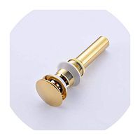 Drainsluxury Bathroom Basin Sink Pop Up Drain Brass with & Without Overflow Vanity Sink Waste Drainer 5-Colors for Choice,Golden B