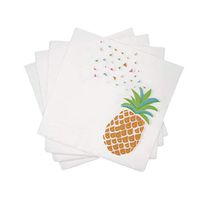 WallyE Pineapple Napkins Summer Luau Party Supplies, Hawaiian Luncheon Cocktail Napkins Tropical Decoupage Napkins,20 Pack