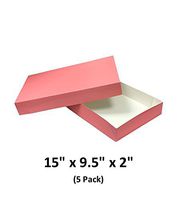 Posy Apparel Decorative Gift Boxes with Lids for Clothing and Gifts 15x9.5x2 (5 Pack) | MagicWater Supply
