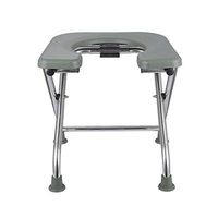 XWZJY Folding Bath Toilet Chair Shower Bench Portable Bedside Commode for Adults, Handicap, Elderly with Non-Slip Leg Pad Wipe Clean Easy