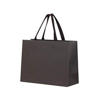 10pcs Distingué Bag 15.7X5.5X11.8" Premium Sturdy Durable 250g Thick Gift Bag, Cotton Handles Bag, Perfect for Gift Bags, Party Bags(L Black)