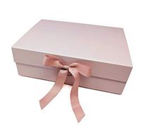 Make It Gift Boxes with Ribbon & Magnetic Closure - 12.9" x 9.8" x 4.3" Luxury Gift Packaging - Wedding - Bridemaid Gifts - Proposal Gift Boxes - Engagement Party - Teacher Gifts - Baby Shower (Pink)