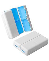 7 Day Extra Large Pill Organizer 2 Times A Day, Travel Pill Box No Plastic Smell, Daily Pill Case for Pills/Vitamin/Fish Oil/Supplements - 2 Pack (Blue)