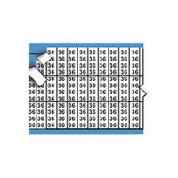 Brady TMM-36-PK Low-Profile Glossy Vinyl-Coated Polyester (B-702), Black on White, Solid Letters & Numbers Miniature Wire Marker Card (25 Cards)