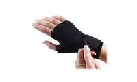 Dome Publishing Flex-fit Therapeutic Gloves-Support Glove, w/ Wrist Strap, Small, Black