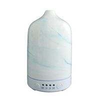 Unique Marble Finish Aromatherapy Essential Oil Diffuser, 100ml Ultrasonic Whisper Quiet Cool Mist Humidifier with Handcrafted Porcelain Cover-Great Decor Gift for Yoga Mediation Office (blue)