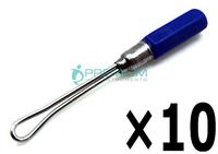 10 Pcs Superior Instruments Ear Cleaner Blue 6cm Veterinary Curettes Universal Instruments