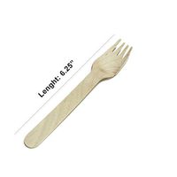 Eco-friendly Disposable Wooden Forks Set Silverware for Birthday Party Events Holiday Family Gathering Camping BBQ Cutlery (150 ct., Forks)