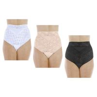 3-Pack Women's Assorted Lovely Lace Regular Absorbency Incontinence Panties Assorted Colors 1XL (Fits Hip: 43-44")