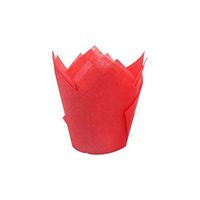 50pcs Tulip Cupcake Cup,Paper Liners Baking Wrappe Case Cake Muffin Mini Baking Cups for Wedding, Birthday,Party (J)