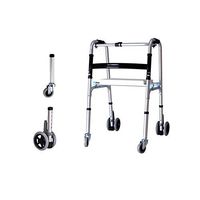 SNMBDB Disabled Elderly Rehabilitation Therapy Supplies Aluminum Walking Aid with Wheels Walker