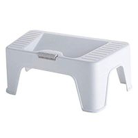 LMEIL Bathroom Toilet Stool - Ramp Design + Foot Massager - Non-Slip Potty Stool Space Save Durable for Elderly Kids Pregnant Women