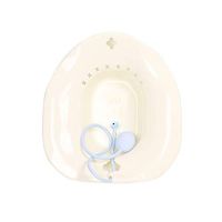 Sitz Bath with Flusher Over-Perineal Soaking Bath-Hip Bath Tub Kit-Nursing Basin for Hemorrhoidal Relief, Elderly, Patients,Beige