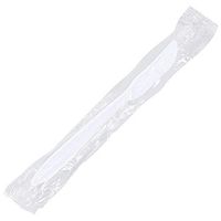 Individually Wrapped White Plastic Knives, White, 1000/Case