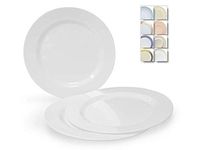 " OCCASIONS" 120 Plates Pack, Heavyweight Disposable Wedding Party Plastic Plates (7.5'' Appetizer/Dessert Plate, Plain White)