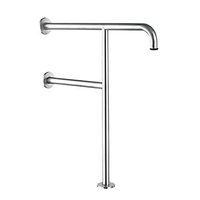 Handicap Rails Grab Bars Toilet Rail Bathroom Support for Elderly Bariatric Disabled Stainless Steel Commode Medical Accessories Safety Hand Railing Guard Frame Shower Assist Aid Handrails Hand Grip