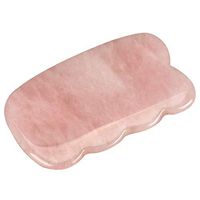 MUOBOFU Guasha Scraping Massage Tool,Natural Rose Quartz Wing-Shape Facial Guasha Board for Lightening Pigment and Spots -Anti-Aging,Anti-Wrinkles,Lifting -Spa,Acupuncture,Therapy