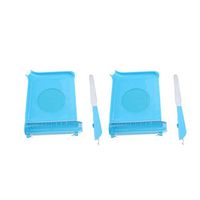 2 Pcs Upgraded Pill Counting Tray with Spatula - Pill Counter for Pharmacy to Count Meds, Blue, Easy to Use