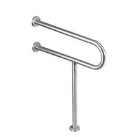 YSXZM Grab Bar, Stainless Steel Grab Rails Wc Toilet Safety Wall-Mounted Anti-Slip with Leg Handle Armrests Support Rail Bathroom Railings (Color : Silver, Size : 602050CM)