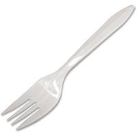 Dart F6BW, 6 1/8 Inch Style Setter White Polypropylene Fork, Plastic Disposable Catering Take Out Forks (100)