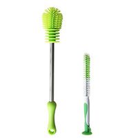 Bottle Brush Dishwashing Cleaning Brush Set, Bottle Scrubbi ng Silicone Kitchen Cleaner for Washing Glass, Baby Bottles, Mugs, Beer Wine Narrow Neck Water Sport Bottles, Long Handle