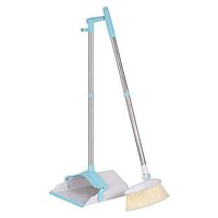 Broom and Dustpan With Long Handle Telescopic Up Windproof Stainless Steel Extra Long Handle Broom And Dustpan Rotatable Non-Slip Handle Broom Set Used For Home Kitchen Office Toilet