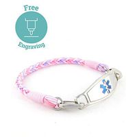 Braided Medical Alert ID Bracelet - Custom Engraving Included -Fun, Modern & Casual - Candy