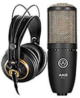 AKG Project Studio P220 Large Diaphragm Condenser Microphone With Pop Filter and XLR To XLR Cable