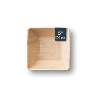 Palm Leaf Bowls - Environmentally disposable tableware | 200 pieces | 10.8 oz | 5 Inches square | Biodegradable & Compostable | Salad & Soup Bowls, Serving Bowls, Food Truck, Catering, Entertaining