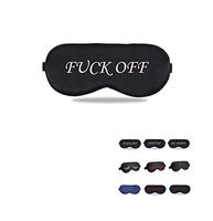 perfect trade Natural Silk Sleep mask & Blindfold,Fuck Off Eye mask for Sleeping, Black with Eyelashes,100% Silk Sleep Mask for A Full Night's Sleep,Sleep mask for Women,for Kids (Fuck Off) …