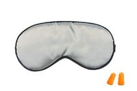 Eye Mask for Sleeping Aid Comfortable Night Silk Sleep Eye Mask Adjustable with Earplugs Sleeping (Gray)