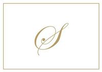 Thank You Notes Personalized Stationery Note Cards for Thank You Note Monogrammed Initial Box of 8 Gold Letter S